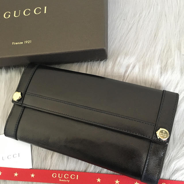 大阪ブランドコピー,Gucci-美品　グッチ　長財布　二つ折り　wホックの通販