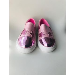 ザラキッズ(ZARA KIDS)のメタリックスタースリッポン　ピンク　17.0cm(スニーカー)