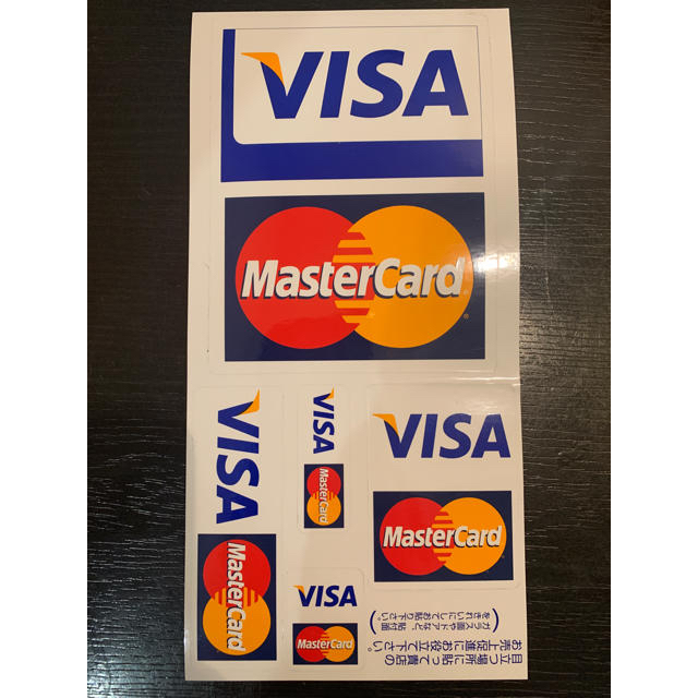 クレジットカードステッカー　VISA MASTER 新品未使用 | フリマアプリ ラクマ