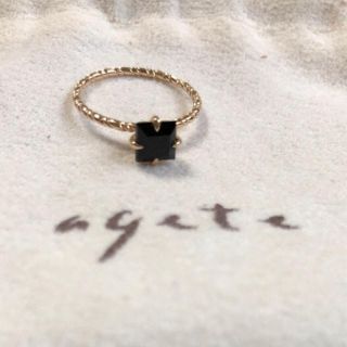 品質検査済 アガットageteオニキスリング - リング