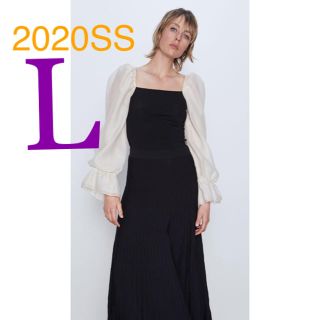 ザラ(ZARA)の＊2020SS＊ZARA  コントラストスリーブトップス(ニット/セーター)