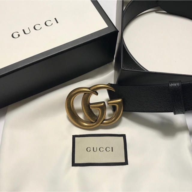 Gucci(グッチ)のダブルGバックル　レザーベルト メンズのファッション小物(ベルト)の商品写真