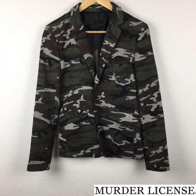 Murder License(マーダーライセンス)の美品 マーダーライセンス テーラードジャケット 迷彩 サイズ44 メンズのジャケット/アウター(テーラードジャケット)の商品写真