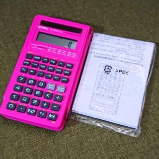 カシオ(CASIO)のCASIO カシオ ソーラー関数電卓 ピンク(オフィス用品一般)