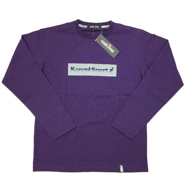 KANGOL(カンゴール)の新品　紫　Ｍ　KANGOL　カンゴール　コットン100％　BOXロゴ　ロンＴ メンズのトップス(Tシャツ/カットソー(七分/長袖))の商品写真