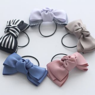 【送料無料】再販トロワリボン♡ヘアゴム♡バレッタ♡ポニーフック♡キッズも大人も♡(ヘアアクセサリー)