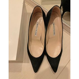 マノロブラニク(MANOLO BLAHNIK)のマノロブラニク  キエッタ　ロンハーマン　38 24.5cm　ブラック　黒(ハイヒール/パンプス)