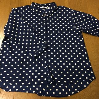 ユニクロ(UNIQLO)のドット柄シャツ(7分袖)(シャツ/ブラウス(長袖/七分))