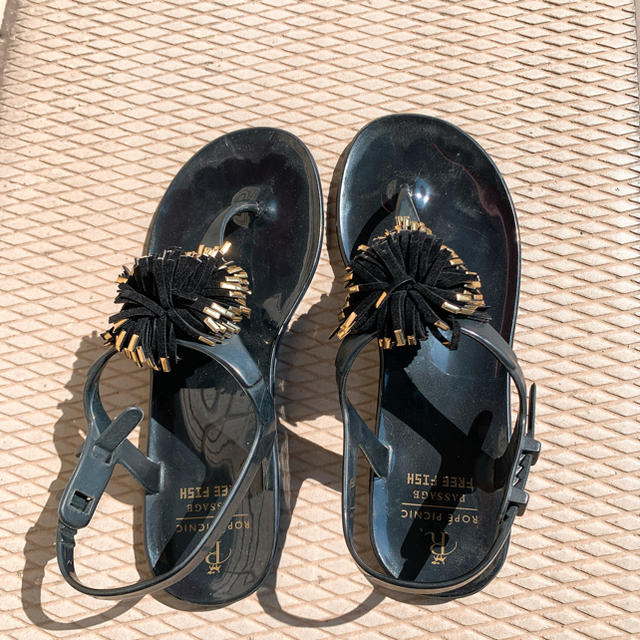 Rope' Picnic(ロペピクニック)のロペピクニック　フリンジ　サンダル レディースの靴/シューズ(サンダル)の商品写真