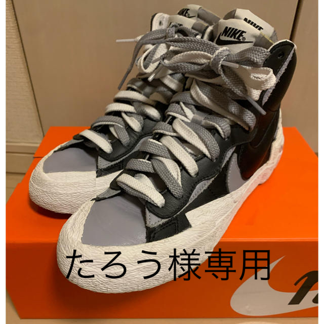 sacai(サカイ)のsacai×NIKE  BLAZER MID 黒 24㎝ レディースの靴/シューズ(スニーカー)の商品写真