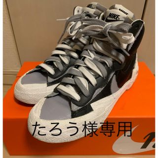 サカイ(sacai)のsacai×NIKE  BLAZER MID 黒 24㎝(スニーカー)