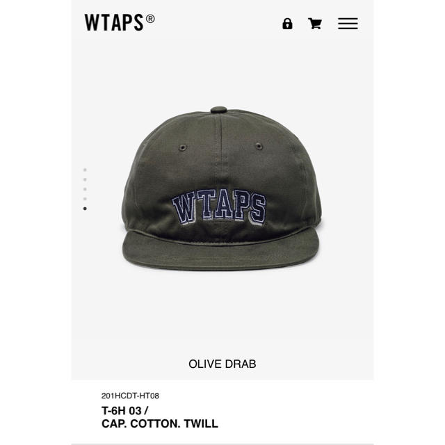 WTAPS 20SS T-6H 03 OD 新品未使用-