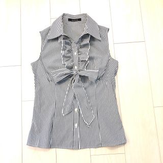 ケティ(ketty)のLEE様専用　美品 フリル リボン ブラウス ノースリーブシャツ ストラップ (シャツ/ブラウス(半袖/袖なし))