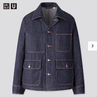 ユニクロ(UNIQLO)のUNIQLO U デニムワークジャケット ネイビー M(Gジャン/デニムジャケット)