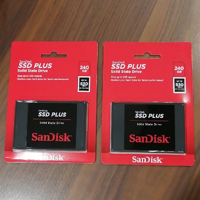SanDisk SSD 240GB 新品未開封 2個セットPC/タブレット