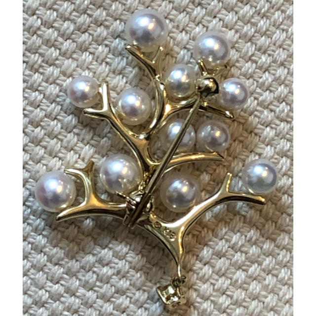 MIKIMOTO - ミキモト 幸福の木 ダイヤ付き ペンダント 兼 ブローチの