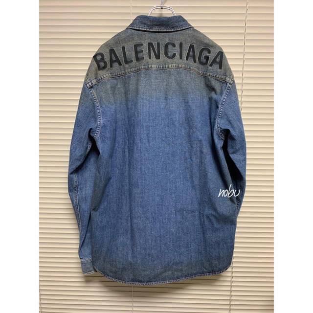 新品【 BALENCIAGA 】 Logo Denim Shirt 40