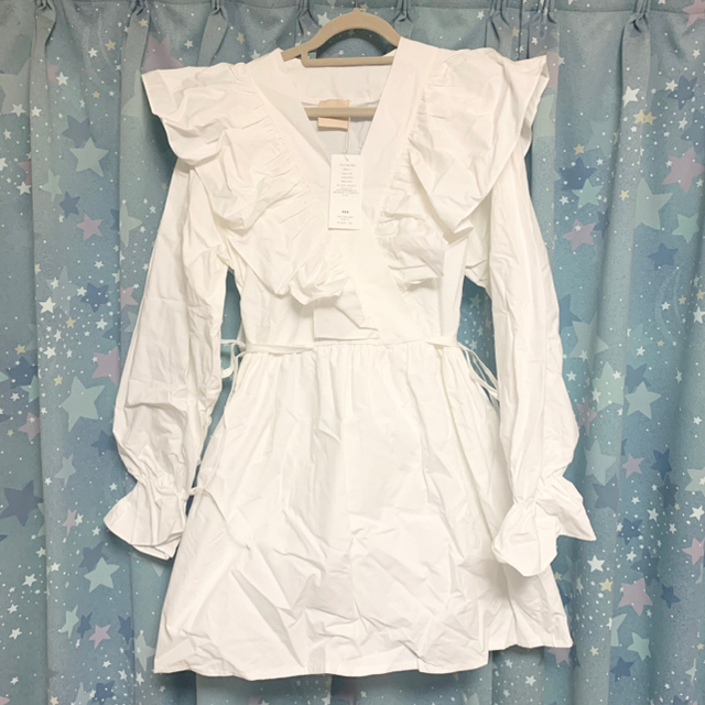 SNIDEL(スナイデル)のmaison marble Flil Collar Dress フリルドレス レディースのワンピース(ミニワンピース)の商品写真