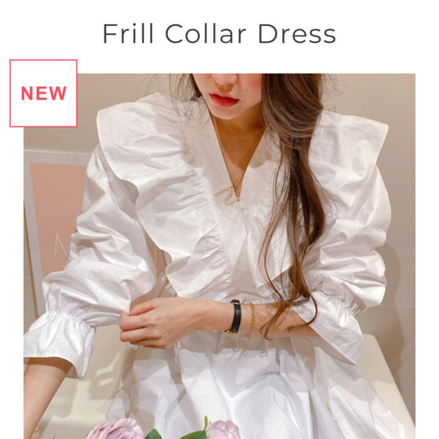 SNIDEL(スナイデル)のmaison marble Flil Collar Dress フリルドレス レディースのワンピース(ミニワンピース)の商品写真
