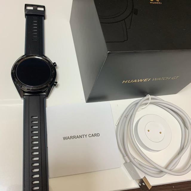 スマートフォン/携帯電話HUAWEI WATCH GT スポーツモデル　46mm ブラック