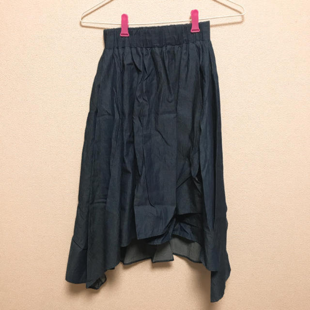 AFRICATARO(アフリカタロウ)のデニム フレアスカート レディースのスカート(ロングスカート)の商品写真