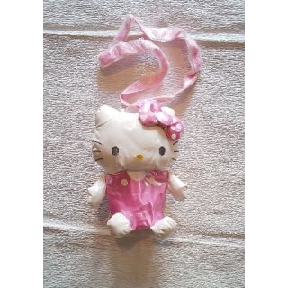 ハローキティ(ハローキティ)のSANRIO (新品)ハローキティ☆ペットボトル・ホルダ☆桃 白 ２４ × １７(キャラクターグッズ)