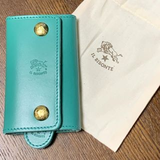 イルビゾンテ(IL BISONTE)の新品 イルビゾンテ キーケース キーリング ラテミントグリーン 緑 ターコイズ(キーケース)