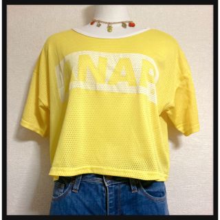 アナップ(ANAP)の꒰美品✧︎ANAP꒱メッシュ Tシャツ黄色ビタミンカラーカットソー ダンスウェア(Tシャツ(半袖/袖なし))