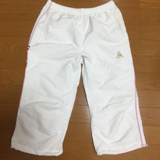 ルコックスポルティフ(le coq sportif)のルコック lecoqsportif レディース L ハーフパンツ 白×ピンク(ウェア)