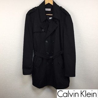 カルバンクライン(Calvin Klein)の美品 カルバンクライン トレンチコート ブラック サイズ42(トレンチコート)