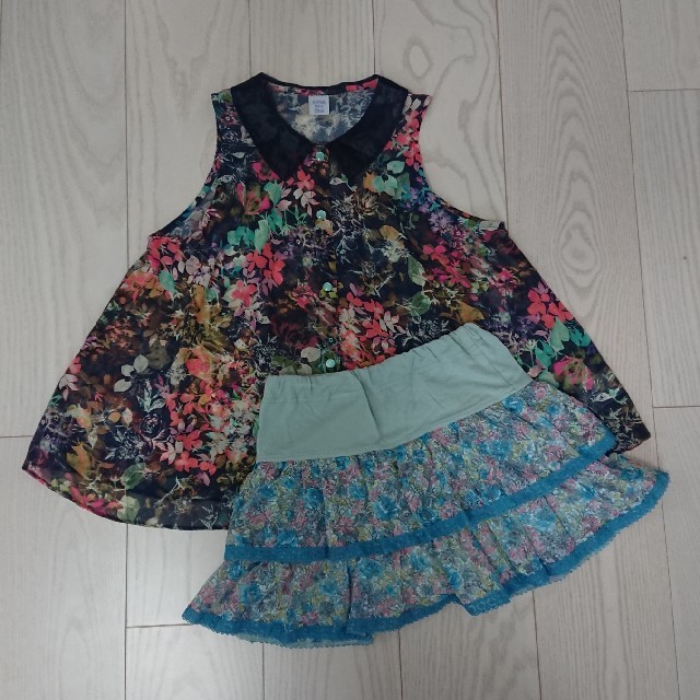 ANNA SUI mini 140㎝ スカート&チュニック2点セット