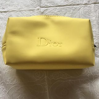 ディオール(Dior)のディオール　コスメポーチ　黄色　新品・未使用(ポーチ)