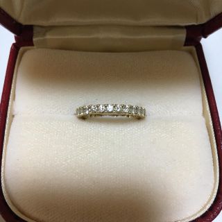 k18 フルエタニティ天然ダイヤモンドリング1.10ct(リング(指輪))