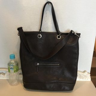 ロンシャン(LONGCHAMP)のLONGCHAMP高級レザー2wayショルダートートバッグ　ブラウン(ショルダーバッグ)