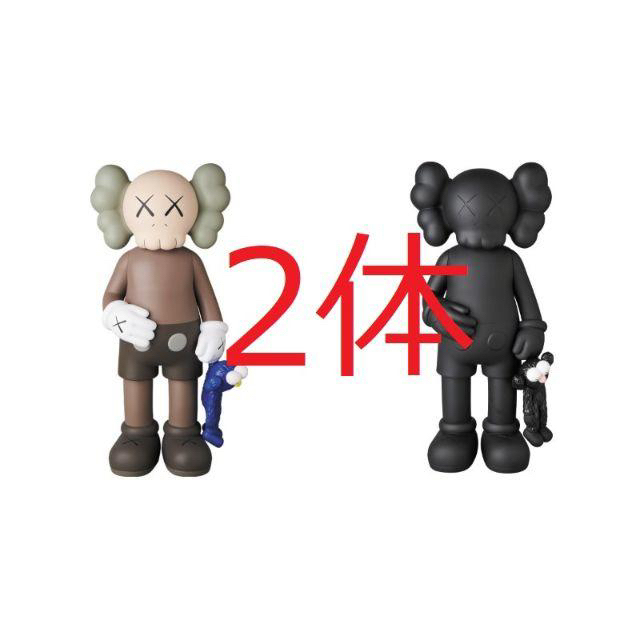 お得セット MEDICOM TOY - KAWS SHARE BLACK BROWN MEDICOM TOY 2体の ...