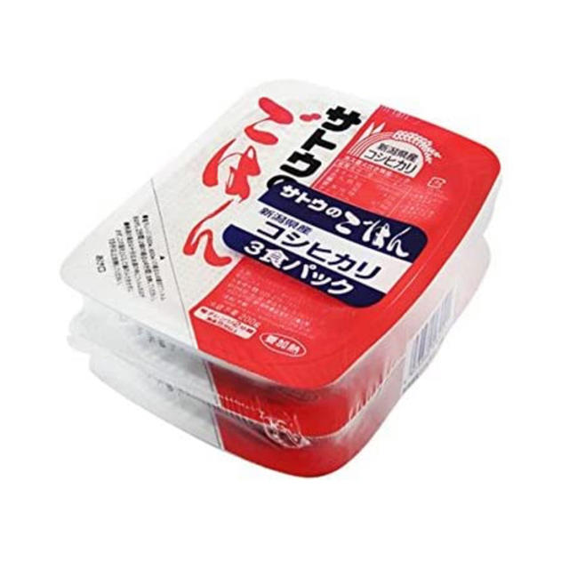サトウのごはん 新潟県産コシヒカリ 200g 3食セット×12個入 食品/飲料/酒の食品(米/穀物)の商品写真