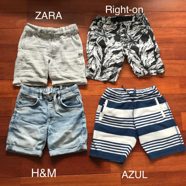 ZARA KIDS(ザラキッズ)のハーフパンツ　4点セット　男の子　120 ZARA H&M AZUL  キッズ/ベビー/マタニティのキッズ服男の子用(90cm~)(パンツ/スパッツ)の商品写真