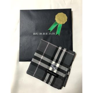 バーバリー(BURBERRY)のバーバリー　ハンカチ　グレー系　新品未使用(ハンカチ/ポケットチーフ)