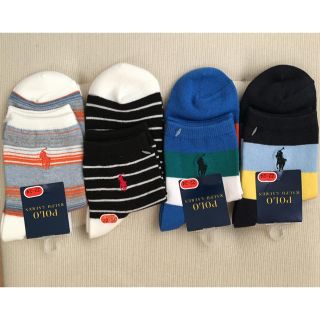 ポロラルフローレン(POLO RALPH LAUREN)の新品タグ付き ラルフローレン 靴下4足 22〜24㎝　男の子用(靴下/タイツ)