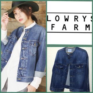 ローリーズファーム(LOWRYS FARM)のノーカラーGジャン❤️ブルー(Gジャン/デニムジャケット)