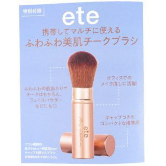 ete(エテ)のモア　4月号　付録 コスメ/美容のメイク道具/ケアグッズ(チーク/フェイスブラシ)の商品写真