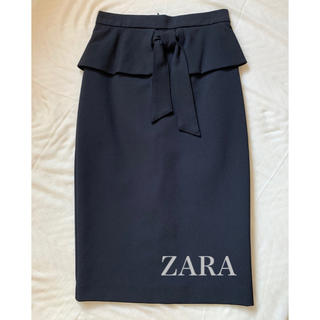 ザラ(ZARA)の(美品)ZARA  ウエストリボンタイトスカート(ひざ丈スカート)