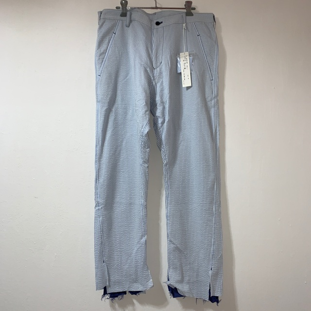 新品 タグ付 サルバム sulvam カットオフ レーヤード パンツ L 大きな