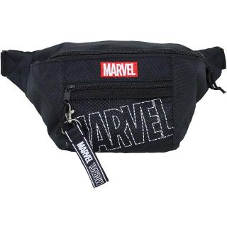 マーベル(MARVEL)のMARVEL マーベル ボディーバッグ ウエストバッグ 撥水加工★ブラック新品(ボディバッグ/ウエストポーチ)