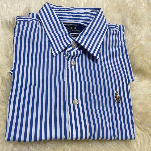 POLO RALPH LAUREN(ポロラルフローレン)の新品未使用　ポロラルフローレン　ストライプ　M レディースのトップス(シャツ/ブラウス(長袖/七分))の商品写真