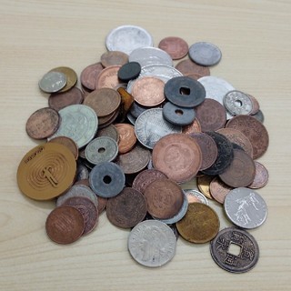古銭　外国コイン　メダルなど　おまとめ　約500㌘(貨幣)