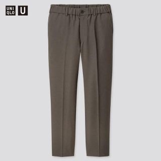 ユニクロ(UNIQLO)のユニクロu ワイドフィットテーパードパンツ　S ダークグレイ(スラックス)