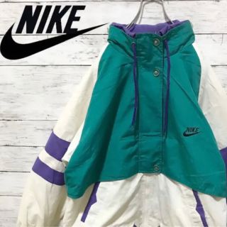 ナイキ(NIKE)の90s 古着 ナイキ ナイロンジャケット レアカラー 銀タグ 希少 ゆるダボ(ナイロンジャケット)