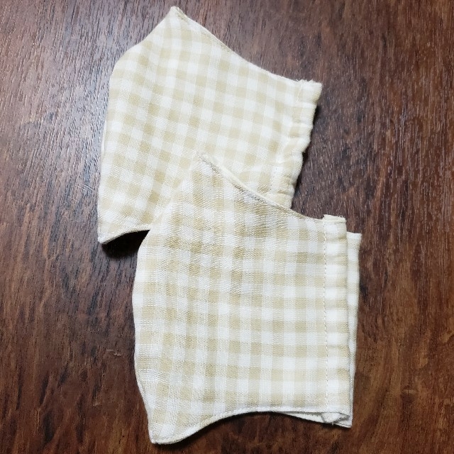 マスク使い捨てガーゼ / 大人用 インナーマスク 立体 ハンドメイド 手作り 2枚組の通販