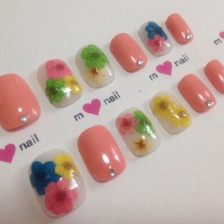 ★m.nail/24/押し花nail★ コスメ/美容のネイル(つけ爪/ネイルチップ)の商品写真